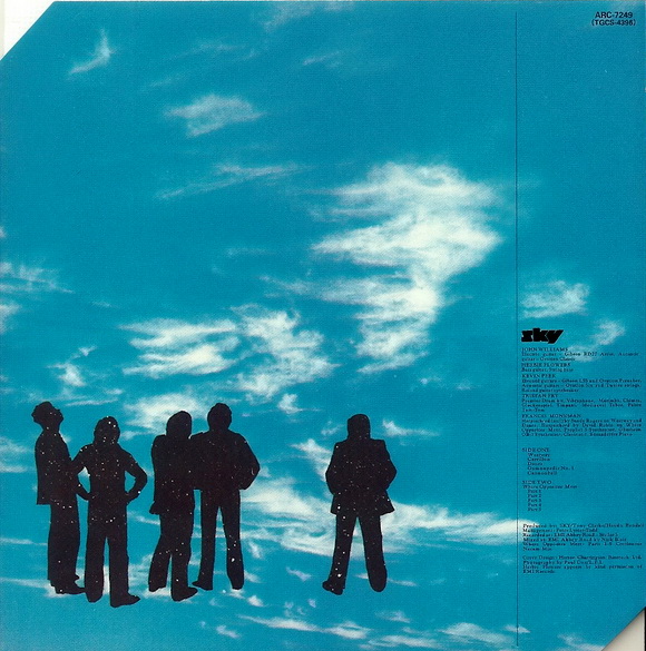 disc sleeve reverse, Sky - Sky + Anthology